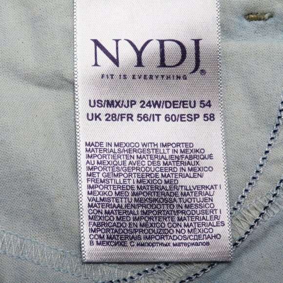 NYDJ Ami Skinny Two-Tone Ankle Jeans 24W - Picture 8 of 8